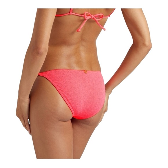 VIX PAULA HERMANNY Firenze Beads Cloqué Lowrise Bikini Briefs - Red NWT - Picture 4 of 7